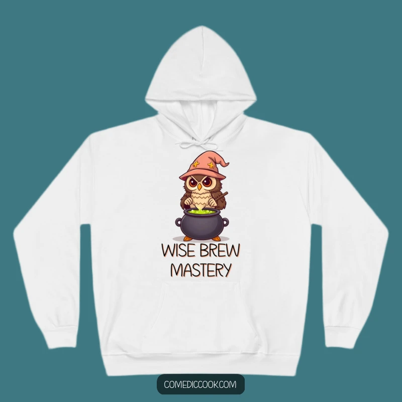 Funny Owl Chef Hoodie: Cozy Magical Potion Brew, Warm & Hilarious Gift for Wizards
