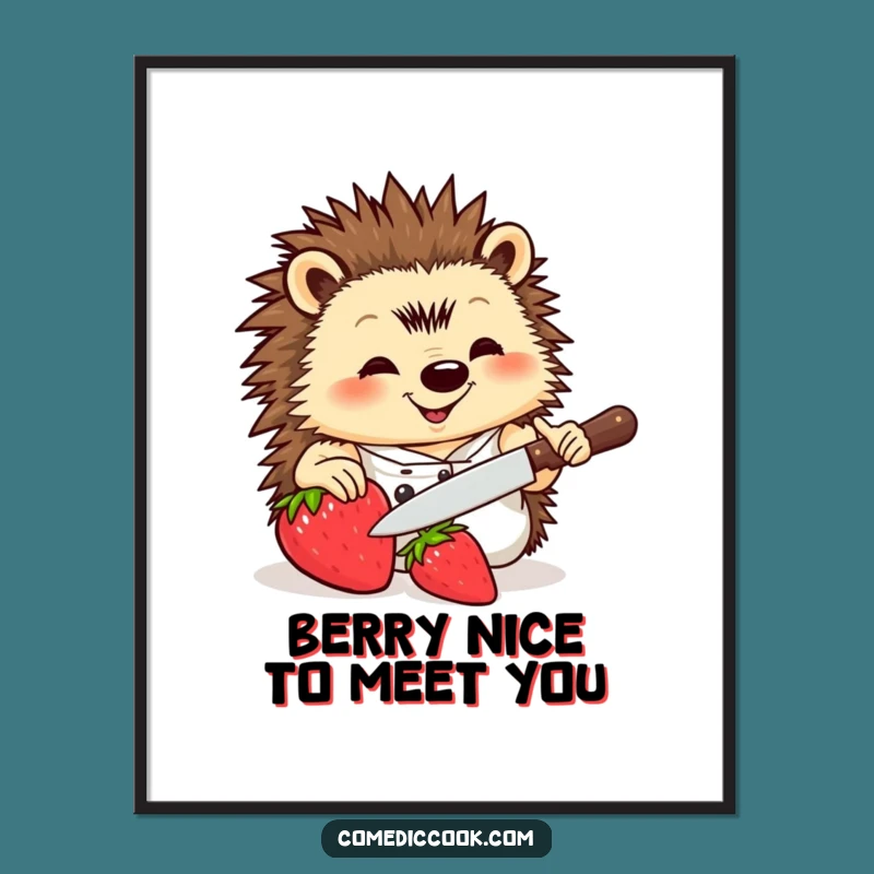 Free Printable Hedgehog Chef Wall Art: Hilarious Downloadable Decor for Kitchens & Food Lovers!