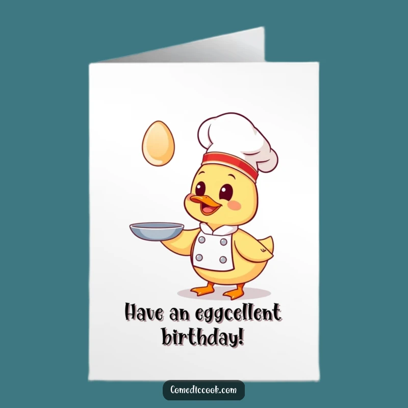 Hilarious Free Printable Duck Chef Birthday Card - Funny Downloadable Gift!