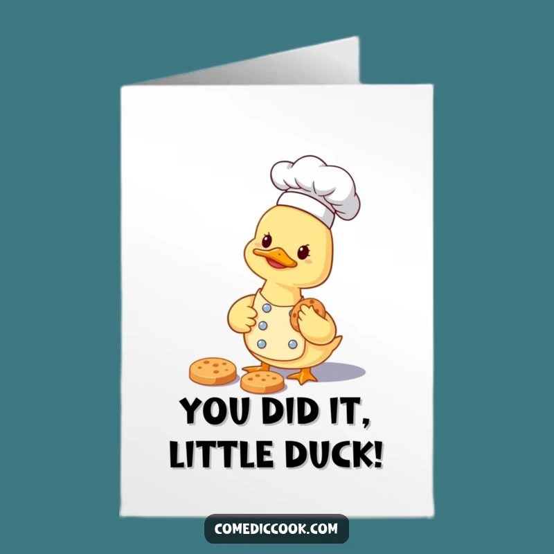 Duckling Chef Congratulations Printable Card - Free Printable Sweet Success Gift