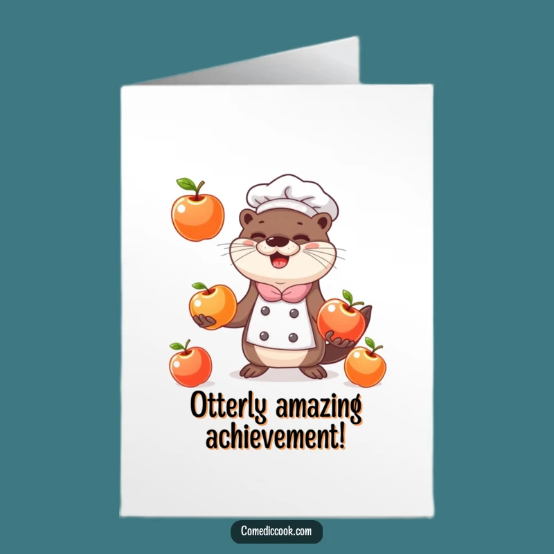Otter Chef Congratulations Printable Card - Free Printable Juggling Success Gift