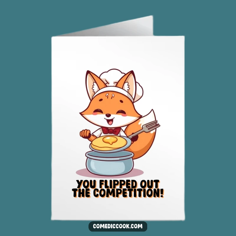 Free Printable Fox Chef Congratulations Card - Expertly Crafted Funny Downloadable Gift