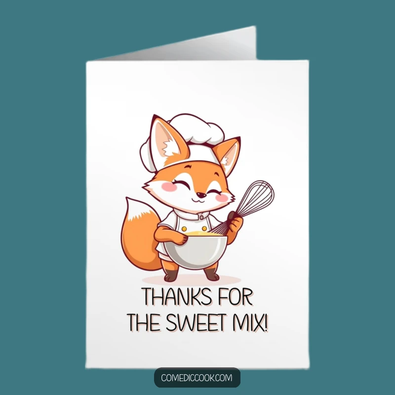 Free Printable Thank You Card: Fox Chef's Gratitude Blend - Print Today!