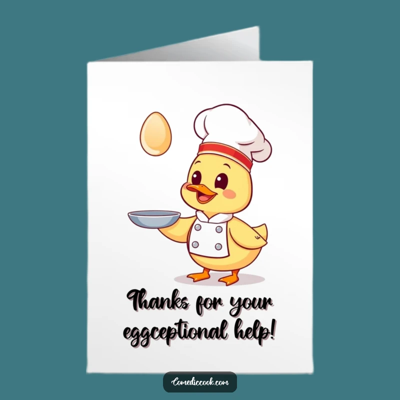 Funny Free Printable Duck Chef Thank You Card - Adorable Downloadable Thanks!
