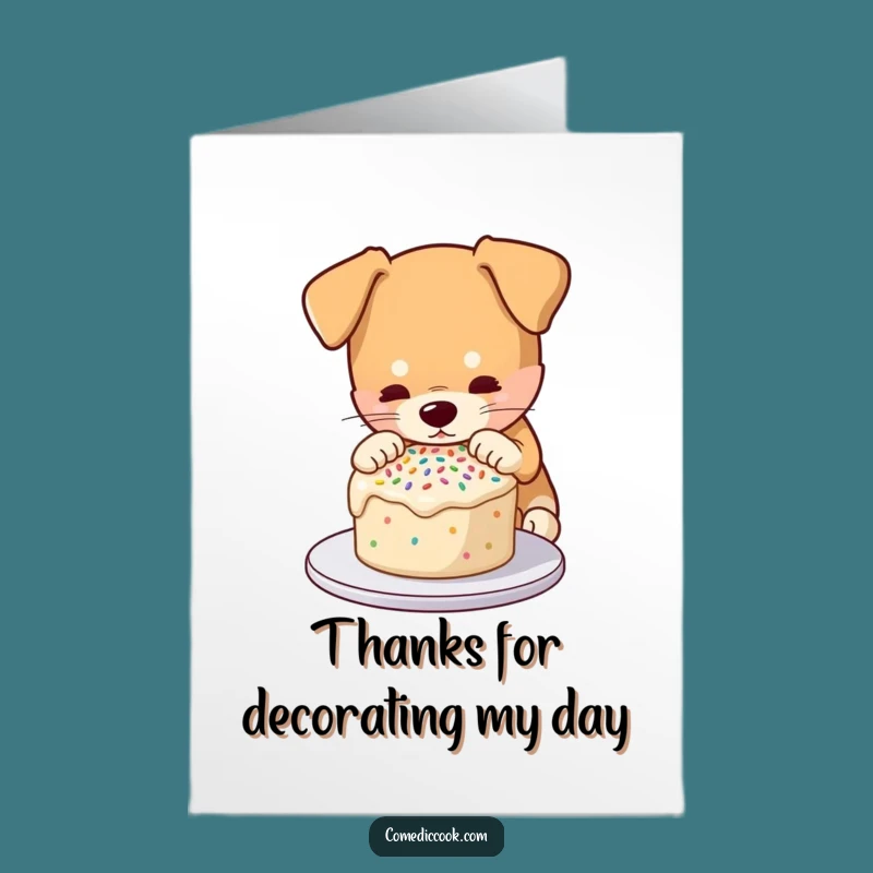 Free Printable Thank You Card: Sprinkling Dog, A Sweet & Funny Downloadable Gift!