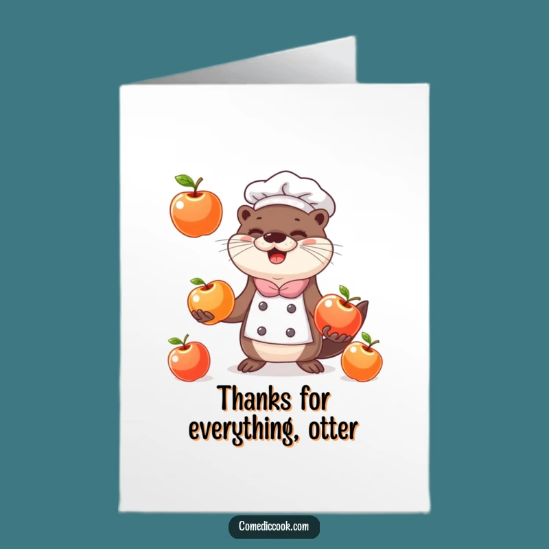 Thank You Otter Chef Printable Card - Free Printable Chef Appreciation Gift