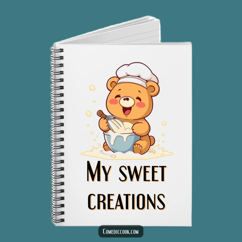 Funny Chef Bear Notebook: Jot Down Baking Ideas with Kawaii Humor