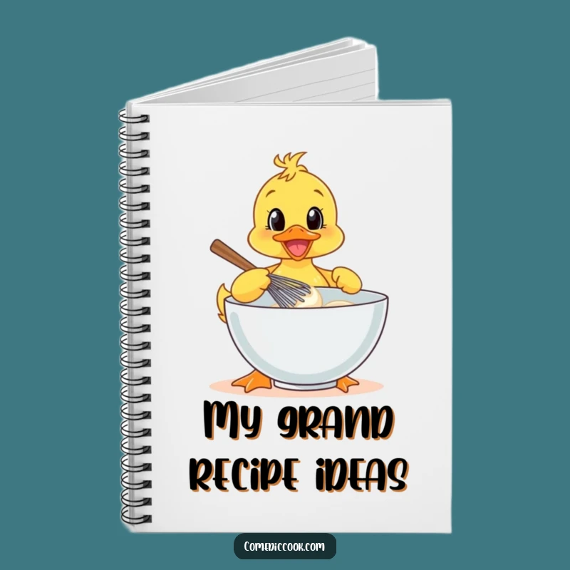 Funny Duckling Baker Notebook: Cheerful Whisking Chef Journal Gift