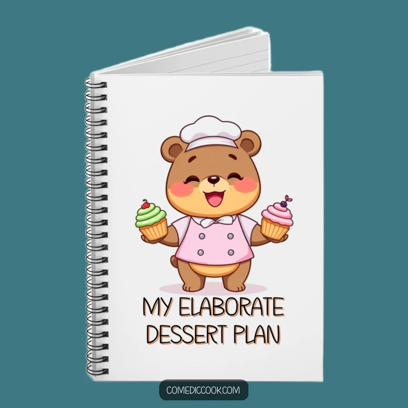 Funny Kawaii Bear Chef Notebook: Jot Down Sweet Recipes, Culinary Funny Gift