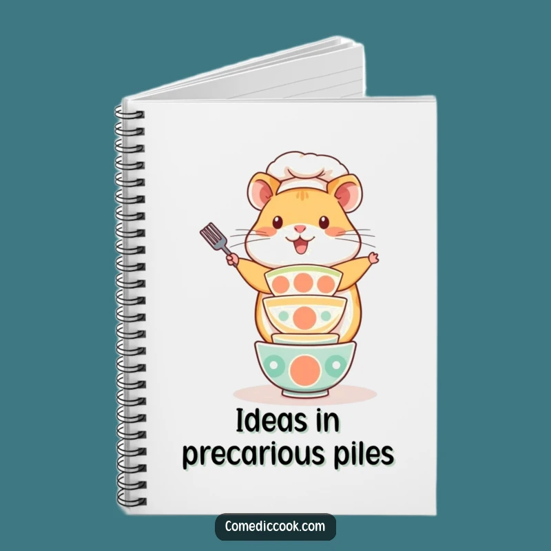 Funny Kawaii Hamster Chef Notebook - Playful Baker Journal, Perfect Funny Gift