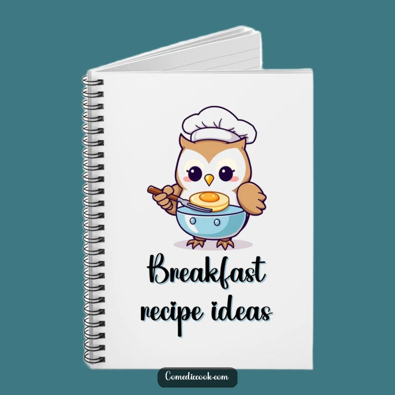 Funny Kawaii Owl Chef Notebook: Jot Down Recipes, Culinary Funny Gift