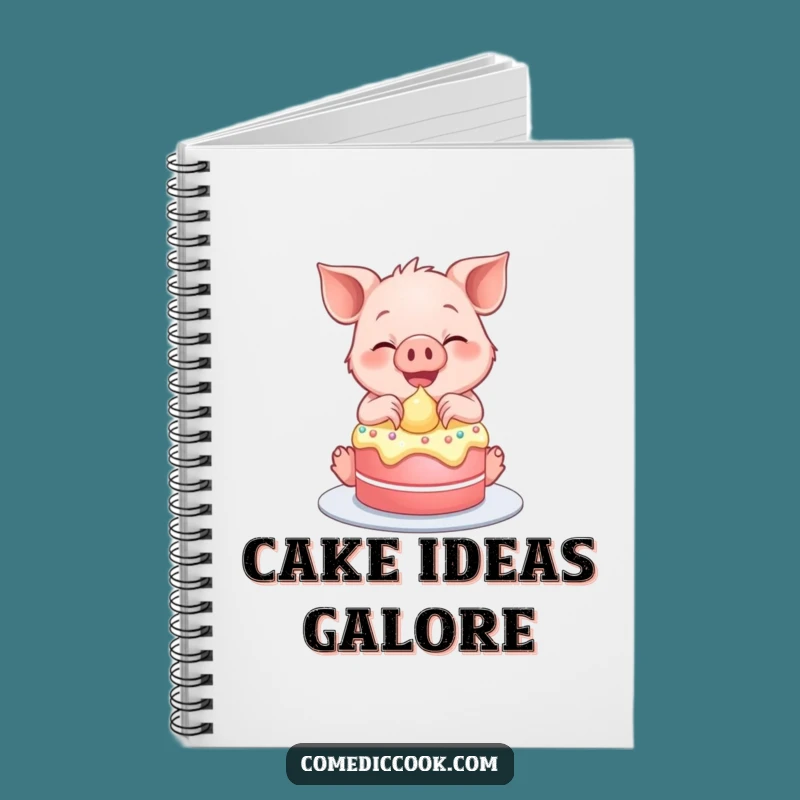 Funny Piglet Frosting Cake Notebook: Hilarious Journal for Sweet Recipes