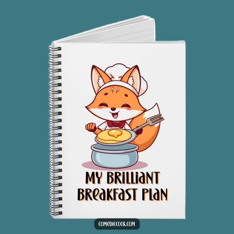 Funny Fox Chef Pancake Notebook: Culinary Plans, A Humorous Gift for Chefs