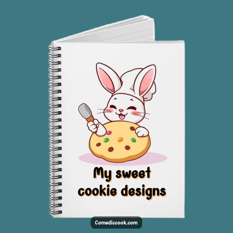 Funny Kawaii Rabbit Chef Notebook: Jot Down Recipes, Culinary Funny Gift