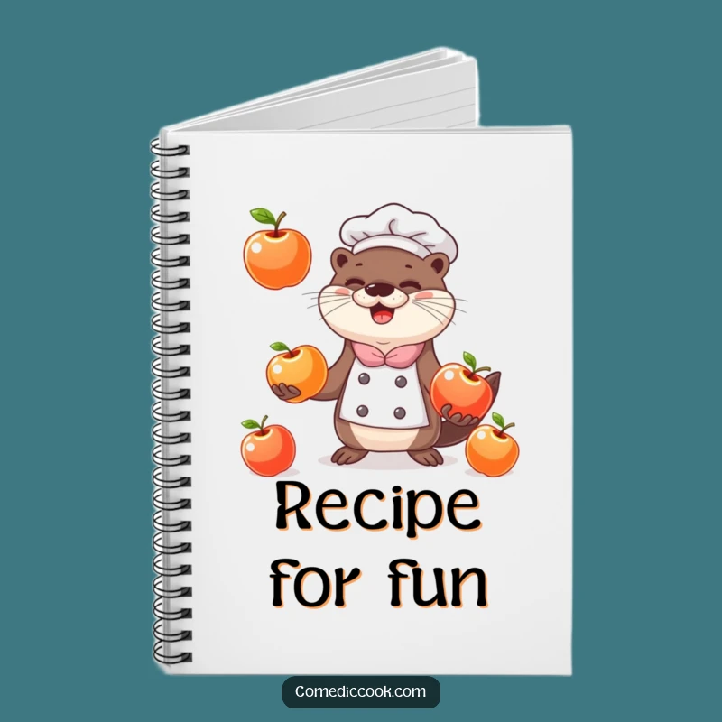 Funny Otter Chef Notebook: Juggling Apples Journal, Hilarious Gift for Cooks