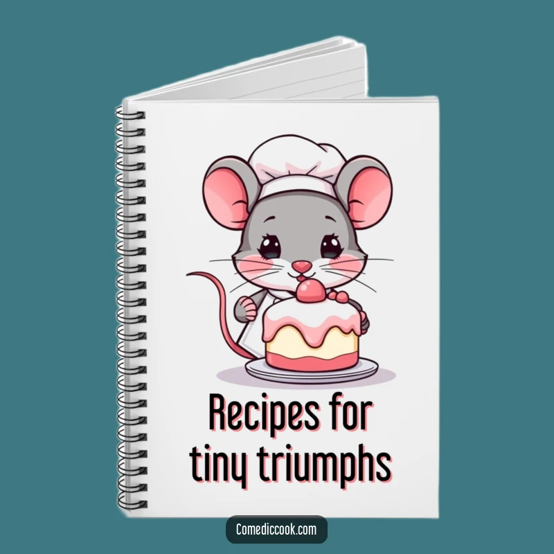 Funny Kawaii Mouse Chef Notebook - Cute Determined Baker Journal, Perfect Funny Gift
