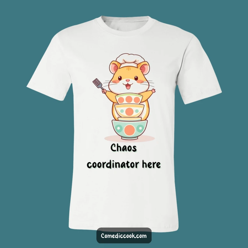 Funny Kawaii Hamster Chef T-Shirt - Playful Baker Apparel, Ideal Funny Gift