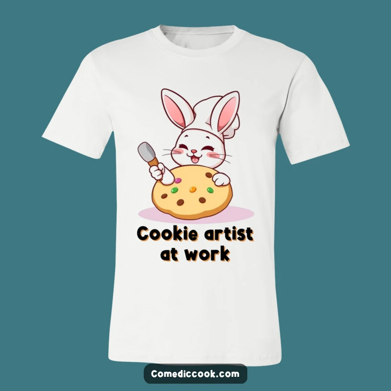 Funny Kawaii Rabbit Chef T-Shirt: Cookie Frosting Ace, Ideal Funny Gift