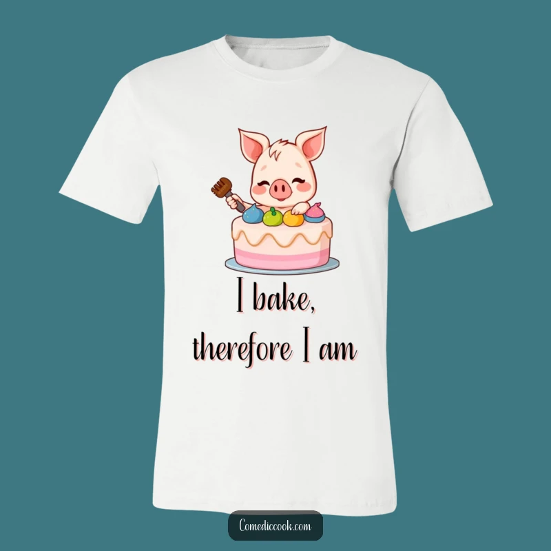 Funny Piglet Baking T-Shirt: Hilarious Tee for Cake Lovers