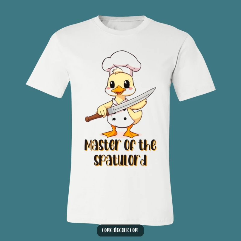 Funny Duck Chef T-Shirt: Spatula Sword Battles for Comical Culinary Champions