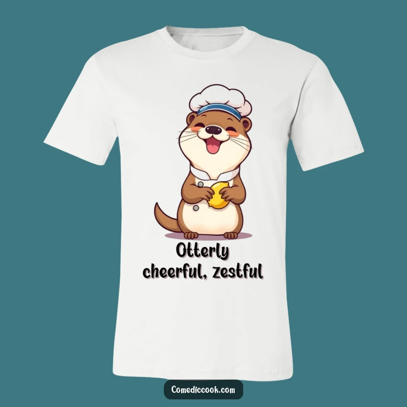 Funny Otter Chef T-Shirt: Squeeze Lemons with Giggles and Cheerful Flair