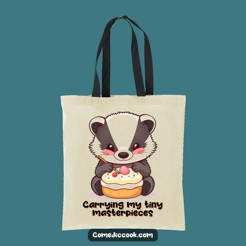Funny Badger Decorator Tote Bag: Carry Your Essentials with Detailed Style