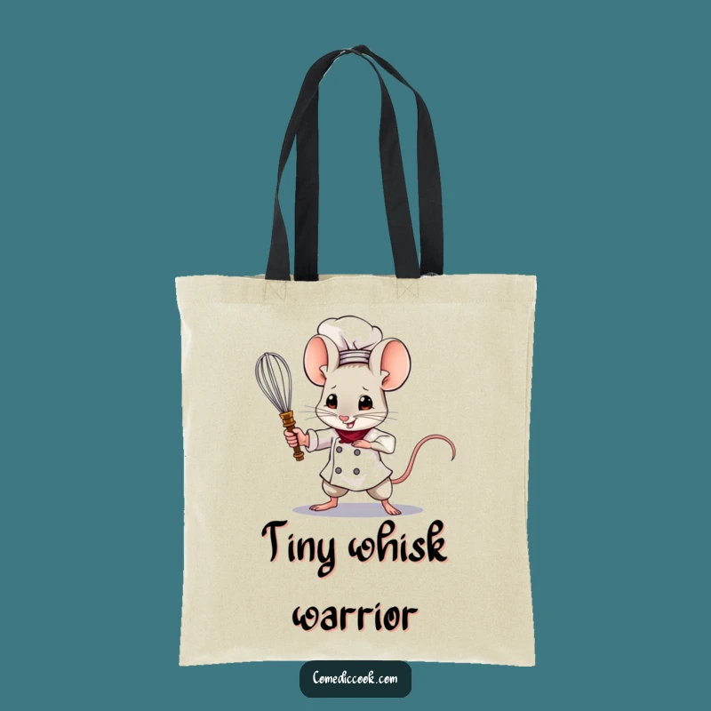 Funny Mouse Chef Tote Bag: Whisk Warrior Carry-All, Stylish & Hilarious Gift