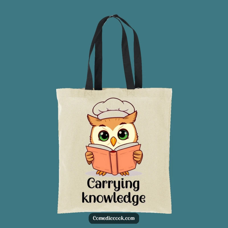 Funny Owl Chef Tote Bag: Carry Your Culinary Knowledge