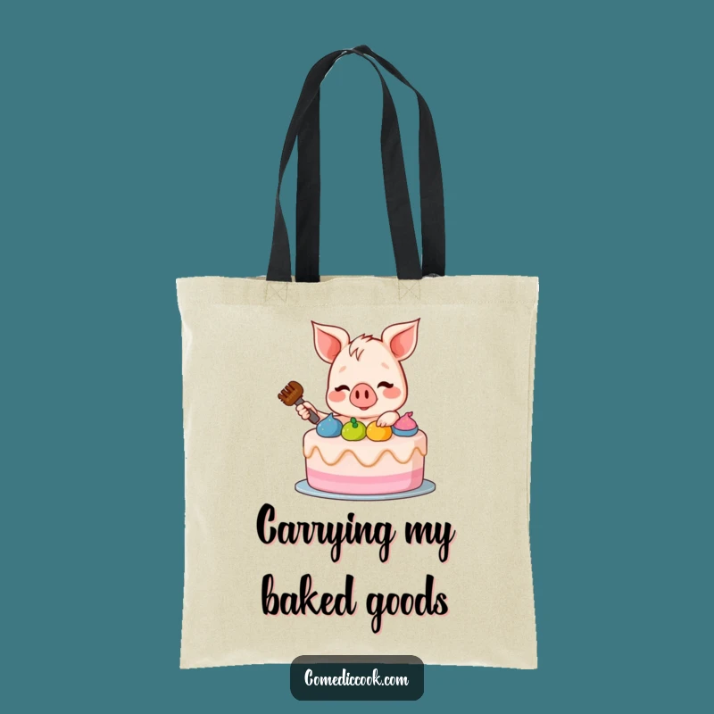 Funny Piglet Tote Bag: Hilarious and Practical Gift for Bakers