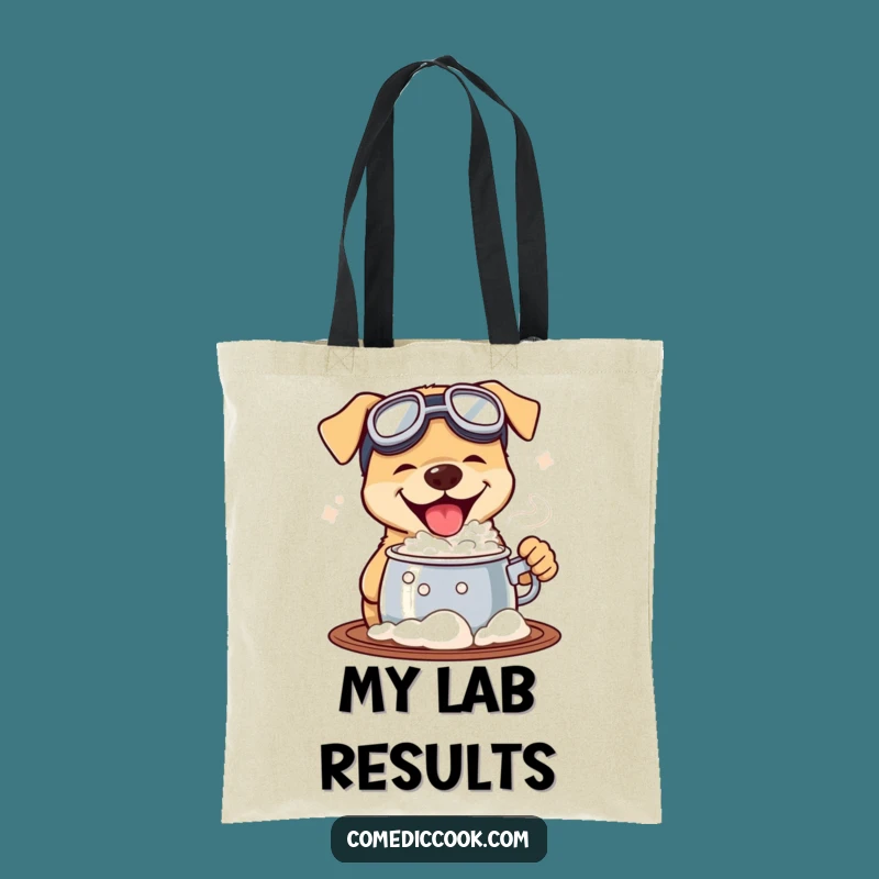 Funny Goggled Dog Tote Bag: Carry Your Curiosity with Humorous Style